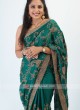 Satin Silk Green Saree
